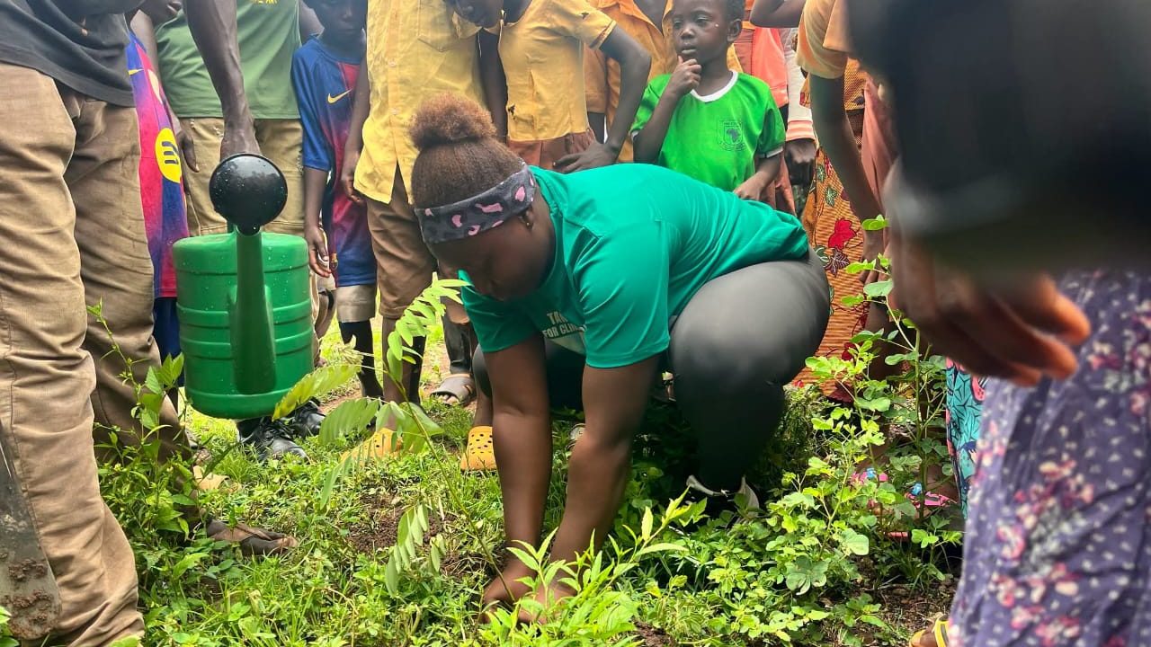 Lady Zanbokma Extends Climate Action Campaign to Wulugu, Plants 200 Trees in Seven Schools